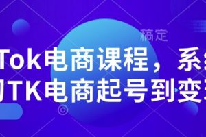 TikTok电商课程，​系统学习TK电商起号到变现