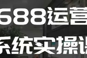 1688高阶运营系统实操课，快速掌握1688店铺运营的核心玩法